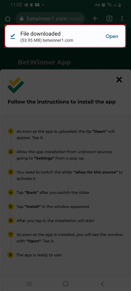 Paso 4. Habilita la instalación de la App en tu celular.
